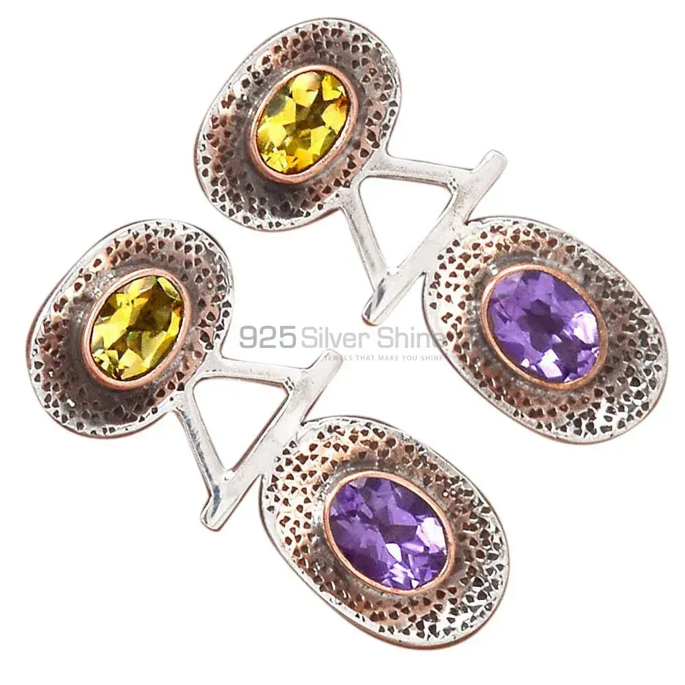 925 Sterling Silver Earrings In Multi Gemstone Jewelry 925SE2139_2