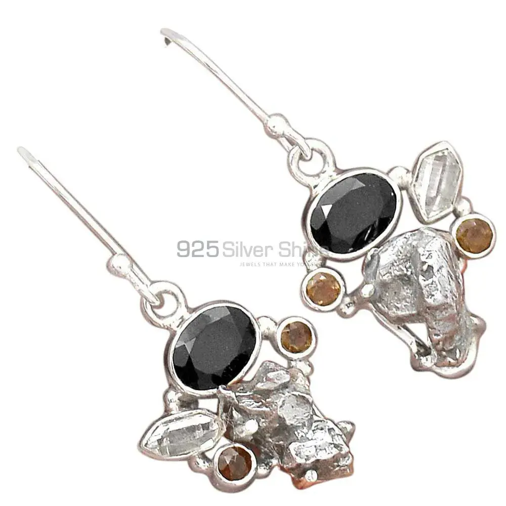 925 Sterling Silver Handmade Earrings In Multi Gemstone Jewelry 925SE2063_2