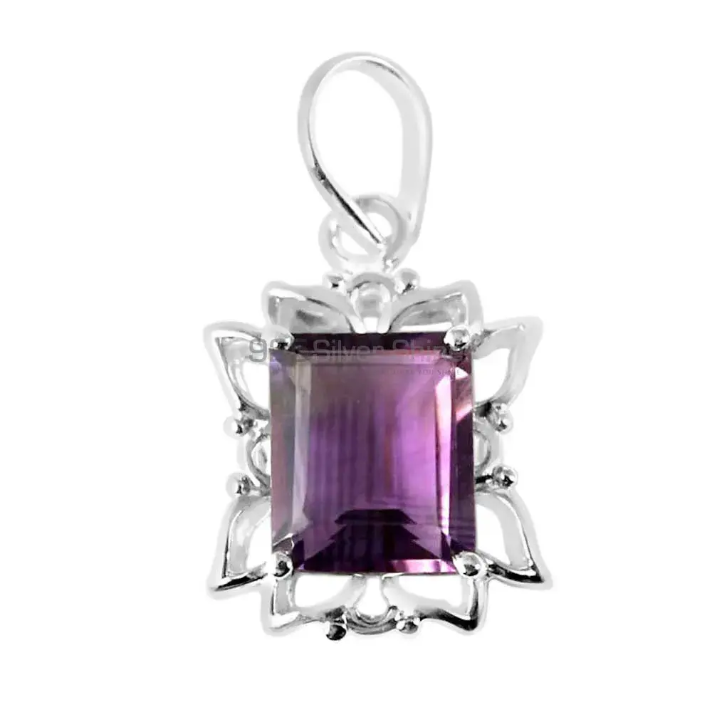 925 Sterling Silver Handmade Pendants In Amethyst Gemstone Jewelry 925SP239-1_1