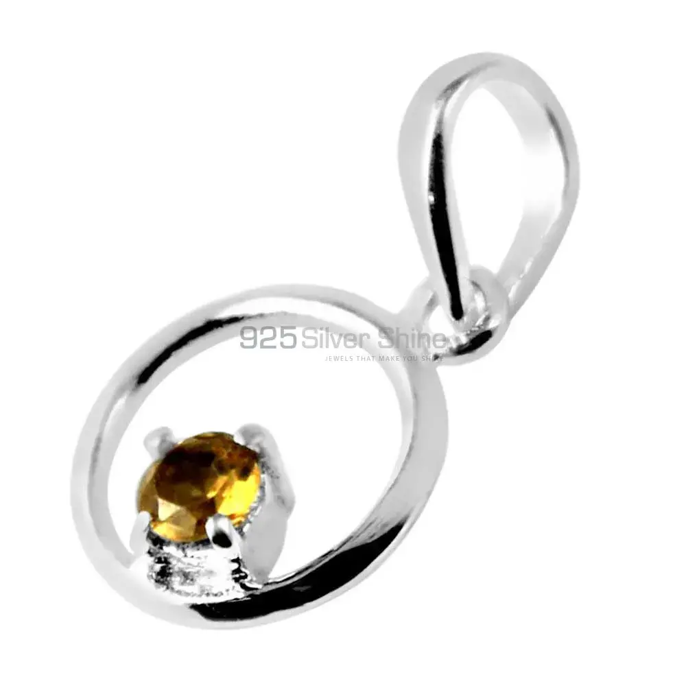 925 Sterling Silver Handmade Pendants In Citrine Gemstone Jewelry 925SP247-6_1