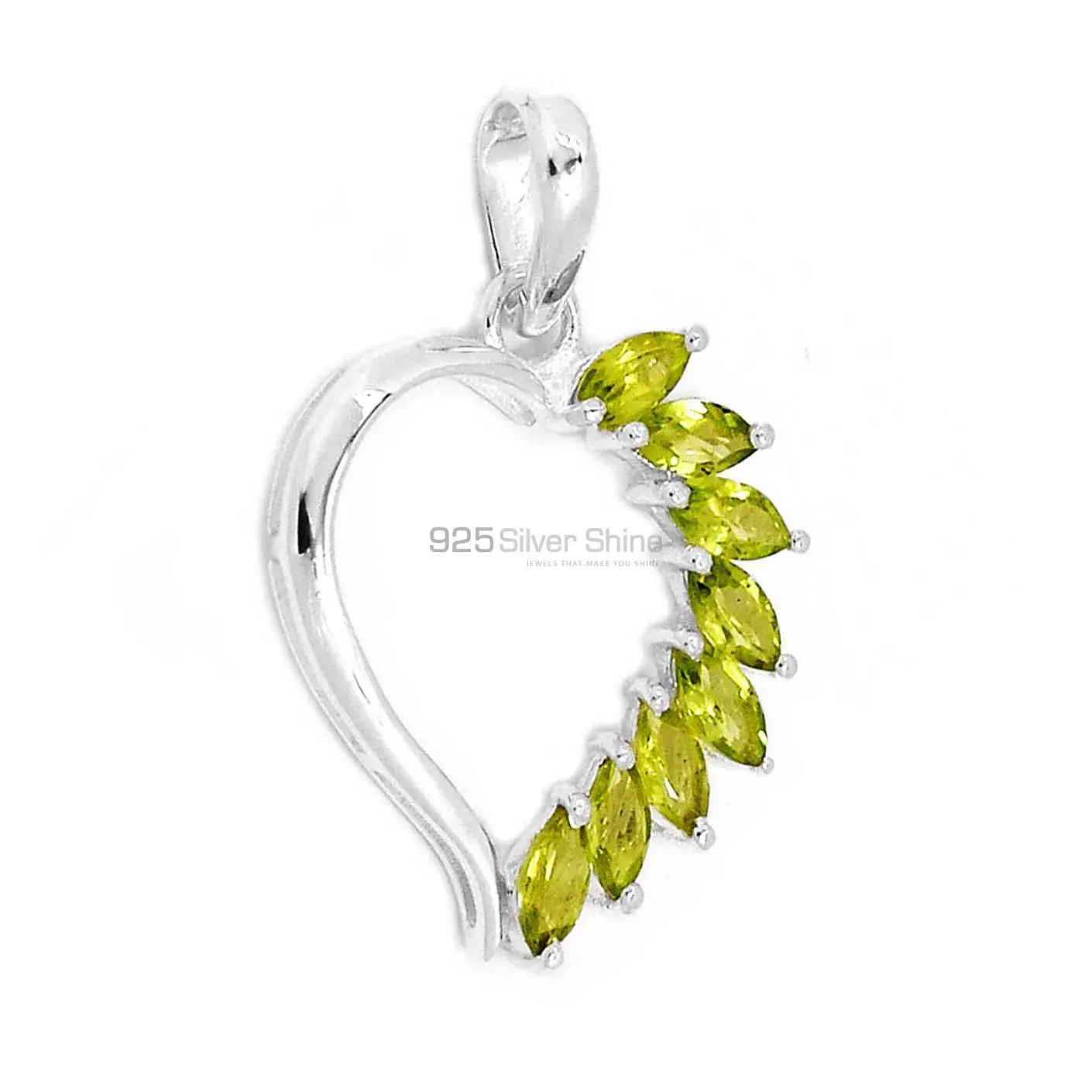 925 Sterling Silver Handmade Pendants In Peridot Gemstone Jewelry 925SSP304-4_1
