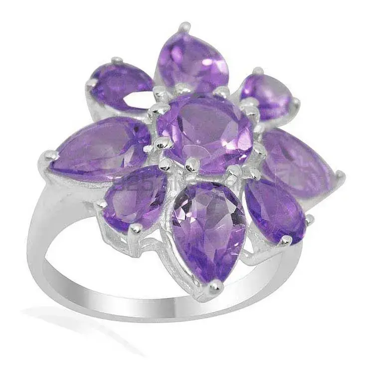 925 Sterling Silver Handmade Rings In Amethyst Gemstone Jewelry 925SR2029_1