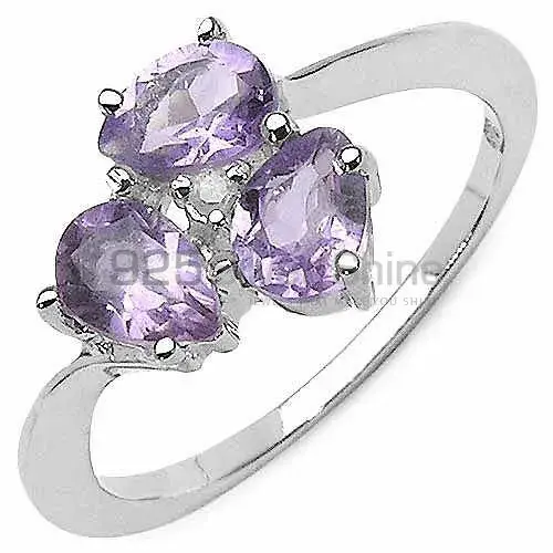 925 Sterling Silver Handmade Rings In Amethyst Gemstone Jewelry 925SR3144