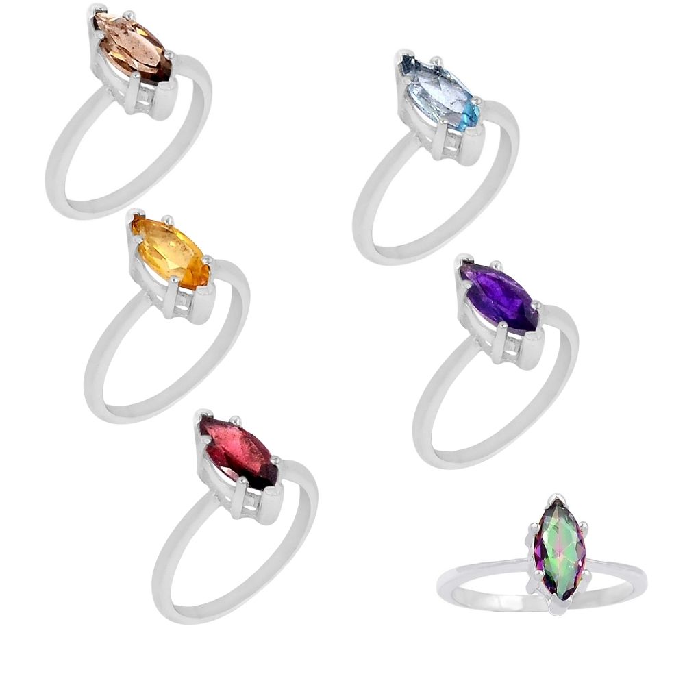925 Sterling Silver Handmade Rings In Amethyst Gemstone Jewelry 925SR884_2