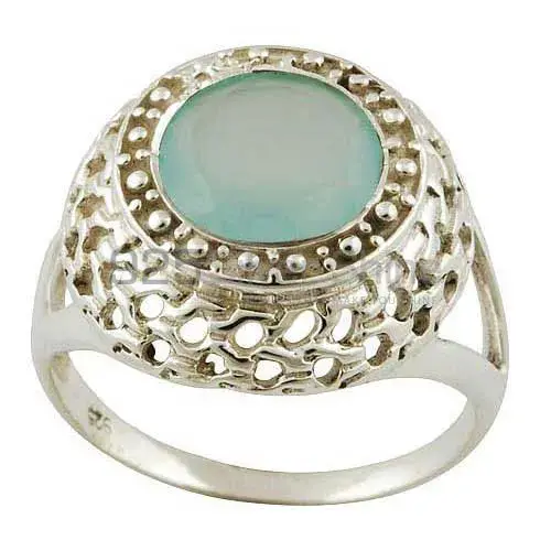 925 Sterling Silver Handmade Rings In Chalcedony Gemstone Jewelry 925SR3554_0