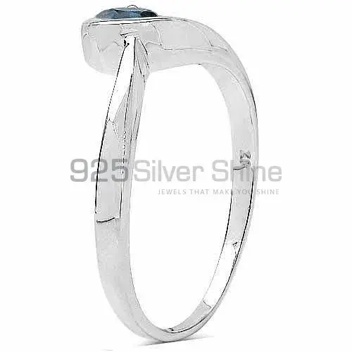 925 Sterling Silver Handmade Rings In Dyed Blue Sapphire Gemstone Jewelry 925SR3238_1