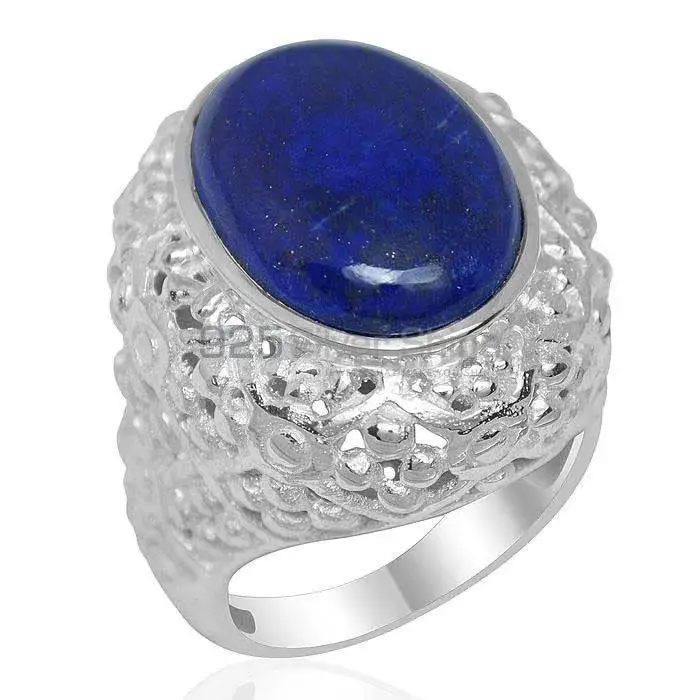 925 Sterling Silver Handmade Rings In Lapis Gemstone Jewelry 925SR1950_0