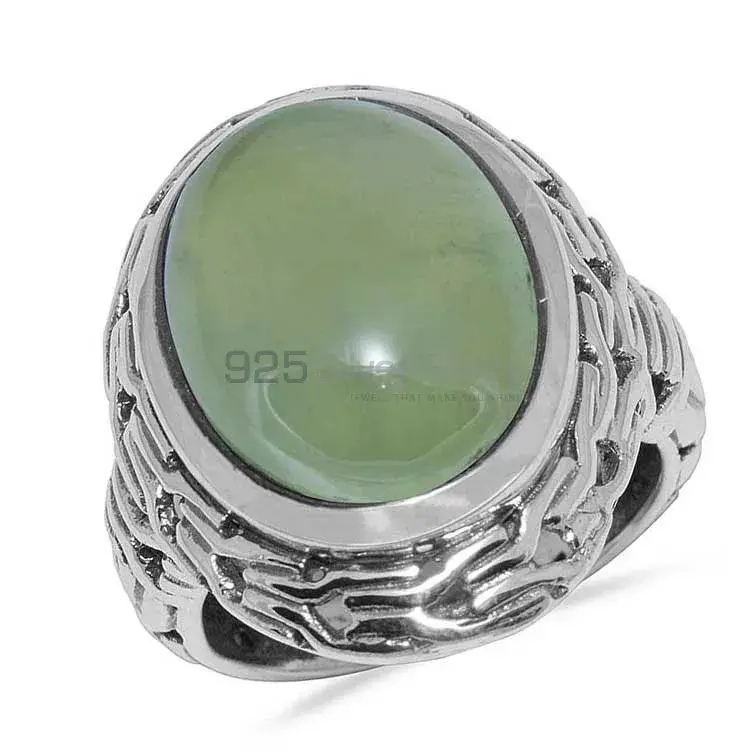 925 Sterling Silver Handmade Rings In Prehnite Gemstone Jewelry 925SR1646_1