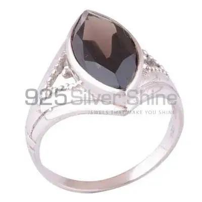925 Sterling Silver Handmade Rings In Smoky Quartz Gemstone Jewelry 925SR3905_1