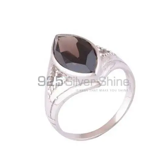 925 Sterling Silver Handmade Rings In Smoky Quartz Gemstone Jewelry 925SR3905_3