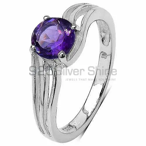 Amethyst Birthstone Sterling Silver Rings 925SR3235_1