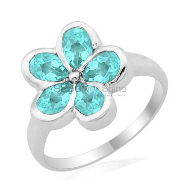 925 Sterling Silver Rings In Blue Topaz Gemstone Jewelry 925SR1801_1