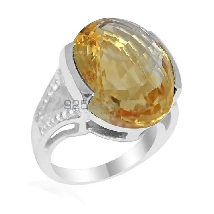 Sterling Silver Citrine Mens Birthstone Rings 925SR1868_1