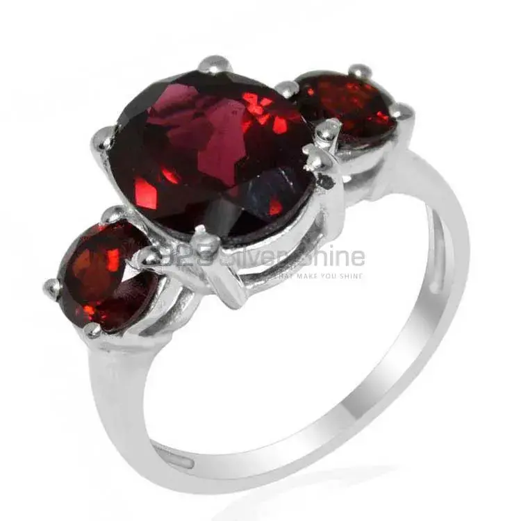 925 Sterling Silver Rings In Garnet Gemstone Jewelry 925SR1406_1