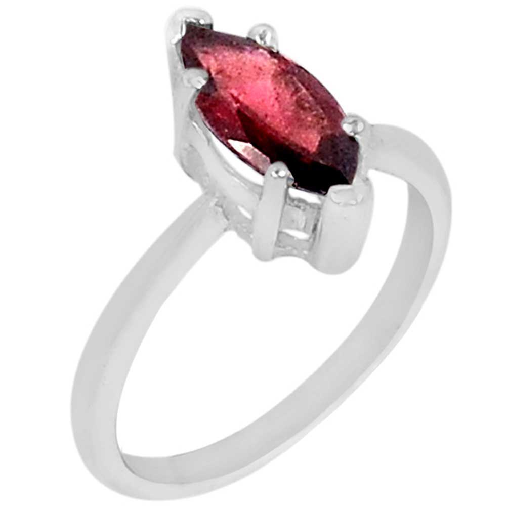 925 Sterling Silver Rings In Garnet Gemstone Jewelry 925SR881_0