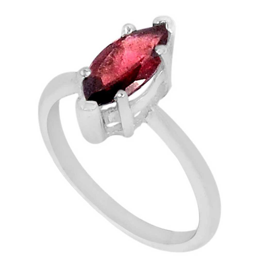 925 Sterling Silver Rings In Garnet Gemstone Jewelry 925SR881_1