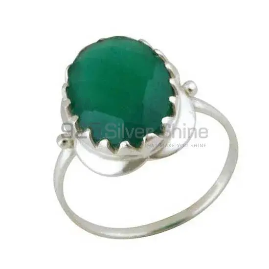 925 Sterling Silver Rings In Green Onyx Gemstone Jewelry 925SR3393_1