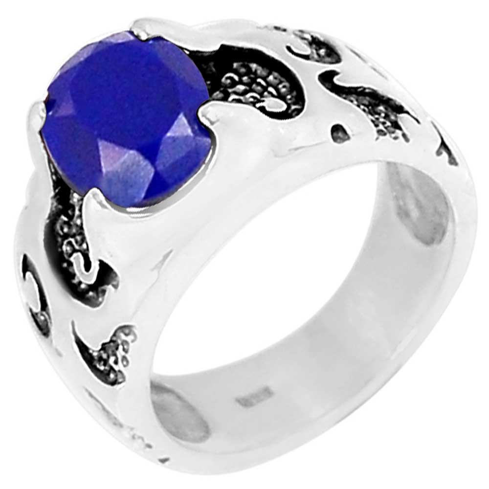 925 Sterling Silver Rings In Lapis Gemstone Jewelry 925SR960