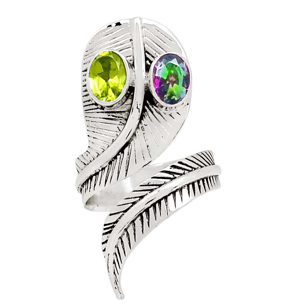 925 Sterling Silver Rings In Multi Gemstone Jewelry 925SR1039_0
