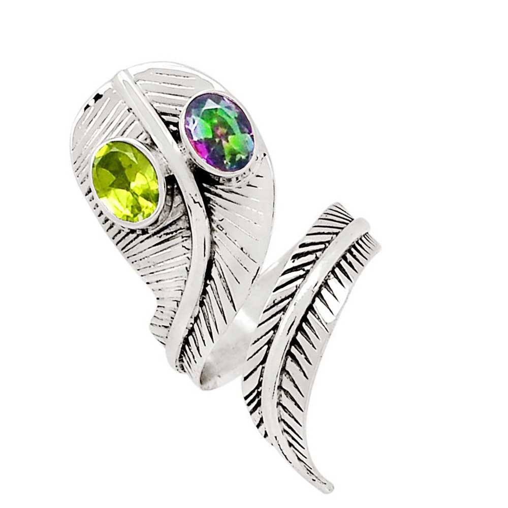 925 Sterling Silver Rings In Multi Gemstone Jewelry 925SR1039_1