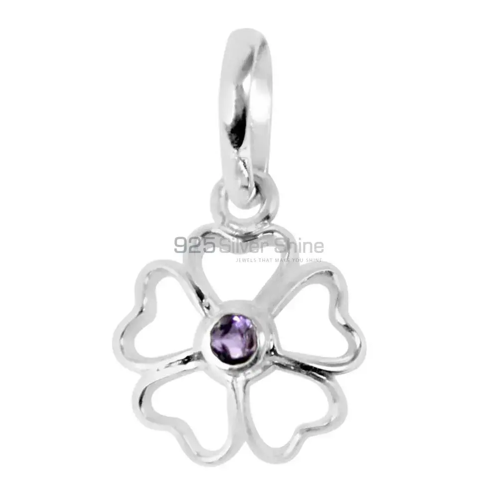Amethyst Gemstone Handmade Pendants In Solid Sterling Silver Jewelry 925SP252-1_1