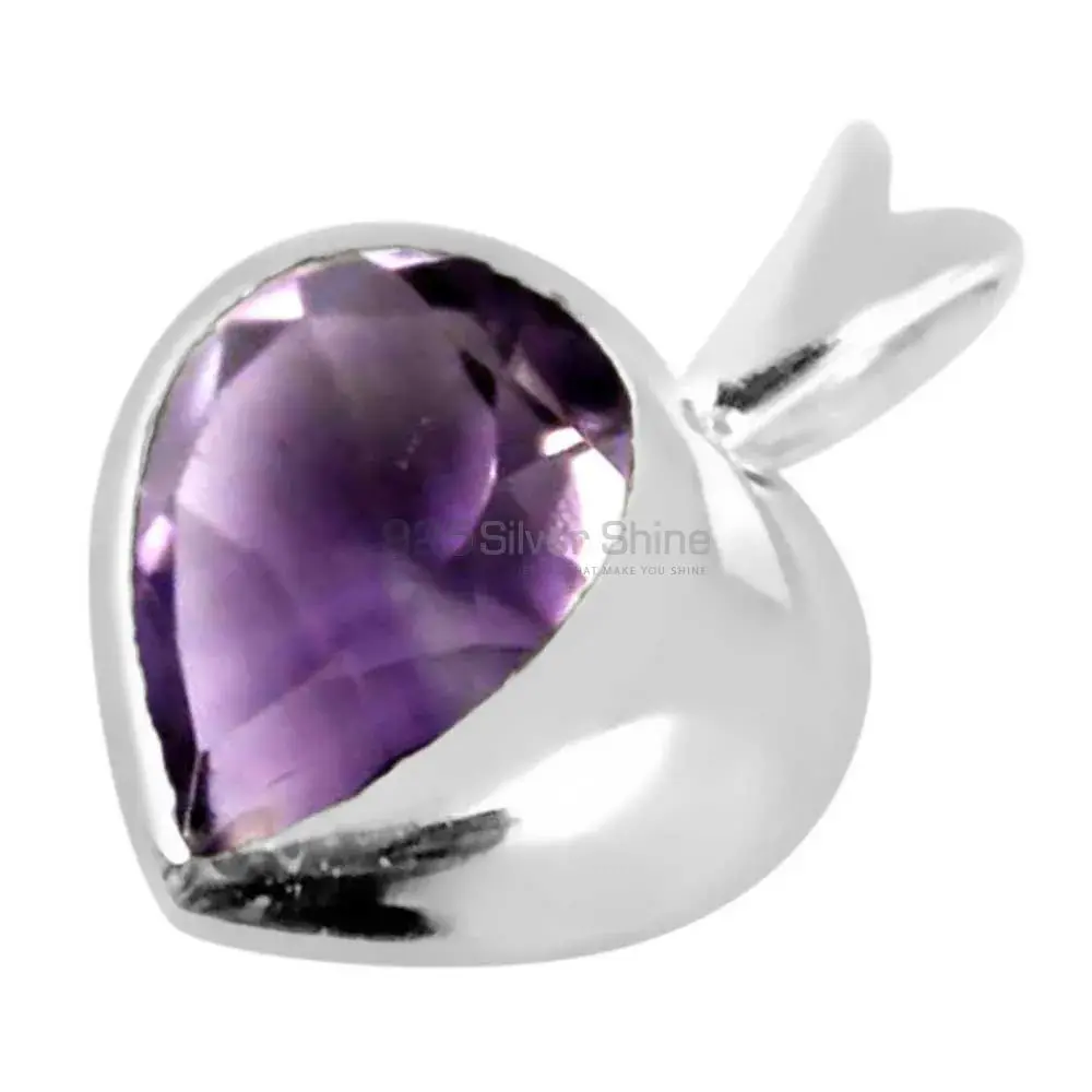 Amethyst Gemstone Handmade Pendants In Solid Sterling Silver Jewelry 925SP260-3_1
