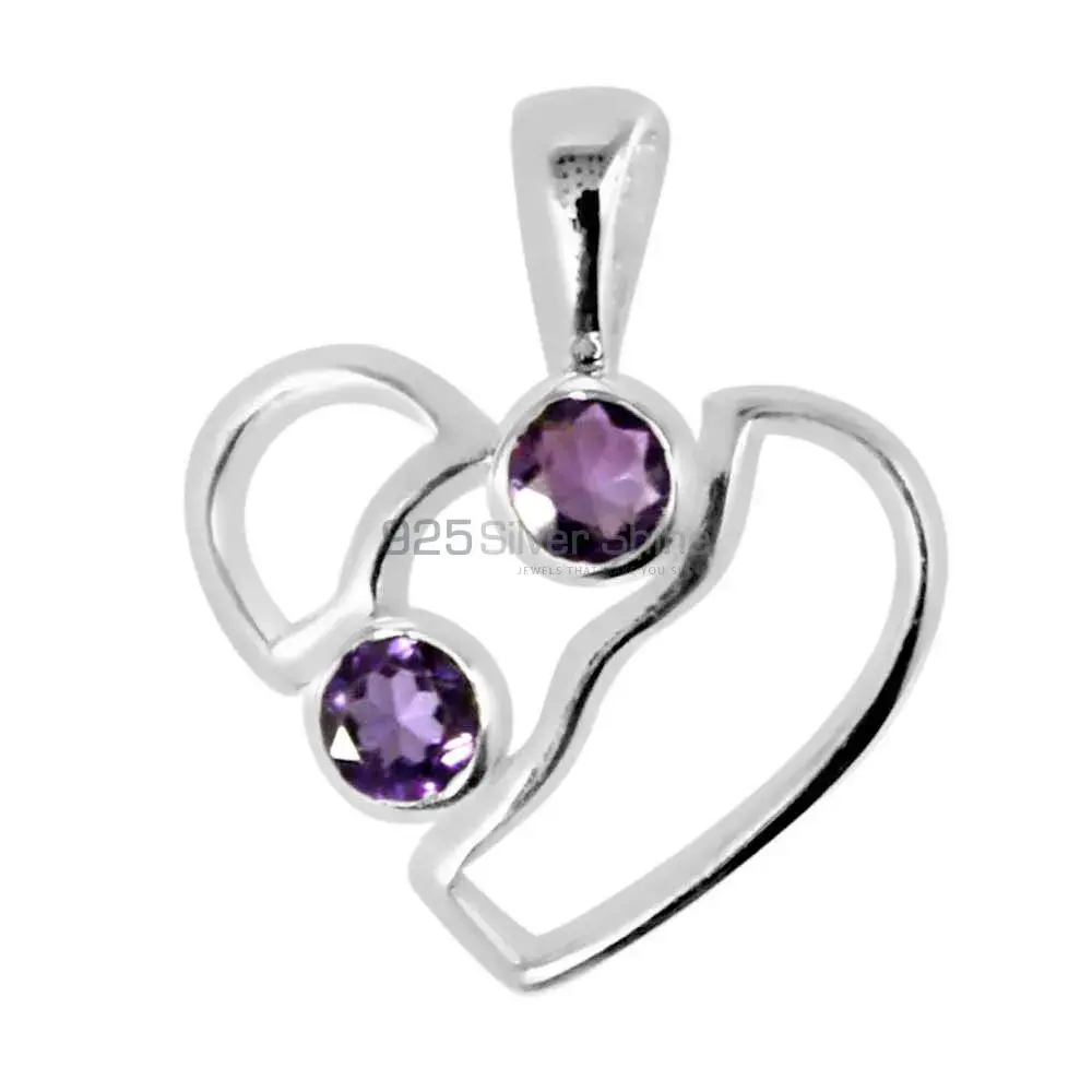 Amethyst Gemstone Pendants In 925 Fine Silver Jewelry 925SP266-5_1
