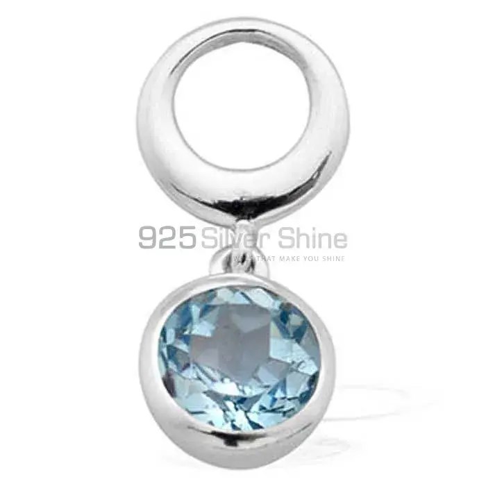 Blue Topaz Gemstone Handmade Pendants In 925 Sterling Silver Jewelry 925SP1606_0