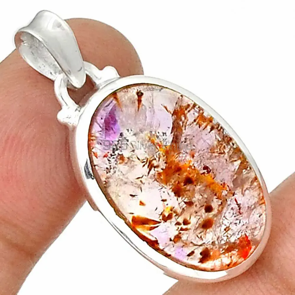 Cacoxenite Gemstone Pendants In 925 Fine Silver Jewelry 925SP180_17