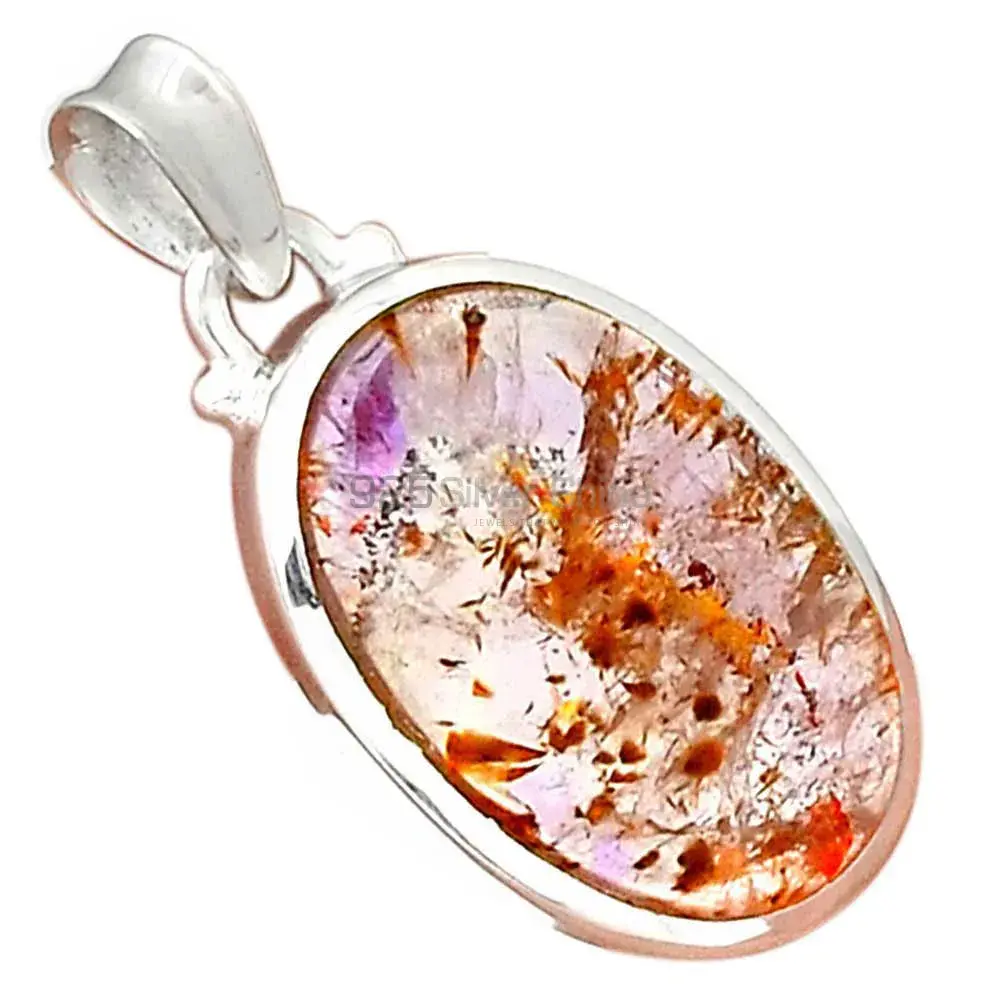 Cacoxenite Gemstone Pendants In 925 Fine Silver Jewelry 925SP180_18