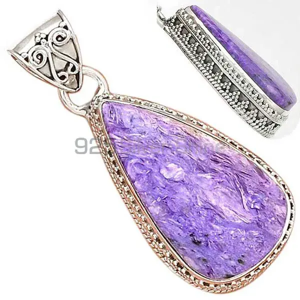 Charoite Gemstone Handmade Pendants In 925 Sterling Silver Jewelry 925SP181_11