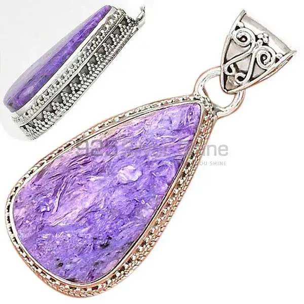 Charoite Gemstone Handmade Pendants In 925 Sterling Silver Jewelry 925SP181_12