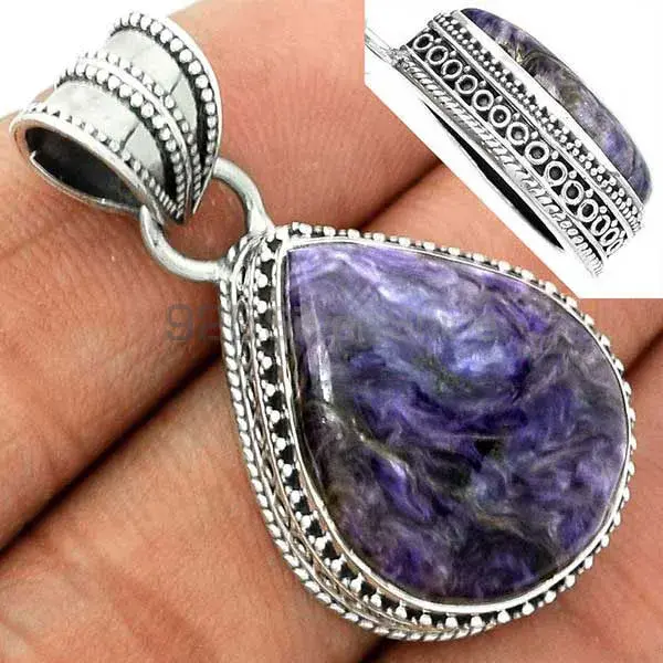 Charoite Gemstone Handmade Pendants In 925 Sterling Silver Jewelry 925SP181_18