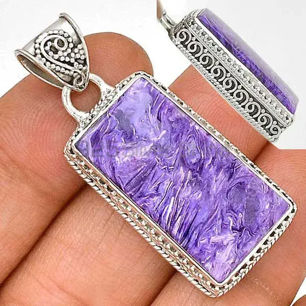 Charoite Gemstone Handmade Pendants In 925 Sterling Silver Jewelry 925SP181_6