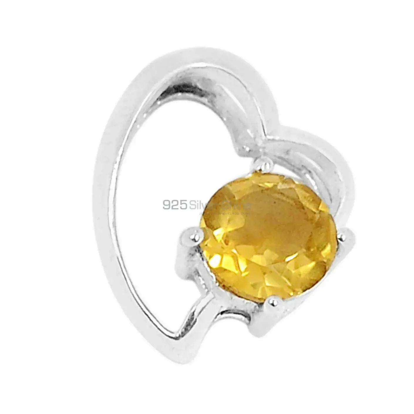 Citrine Gemstone Handmade Pendants In 925 Sterling Silver Jewelry 925SSP310-3_1