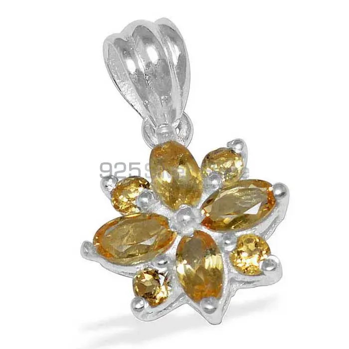 Citrine Gemstone Pendants In 925 Solid Silver Jewelry 925SP1499_1