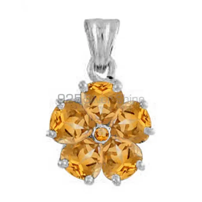 Citrine Gemstone Pendants In 925 Fine Silver Jewelry 925SP1655