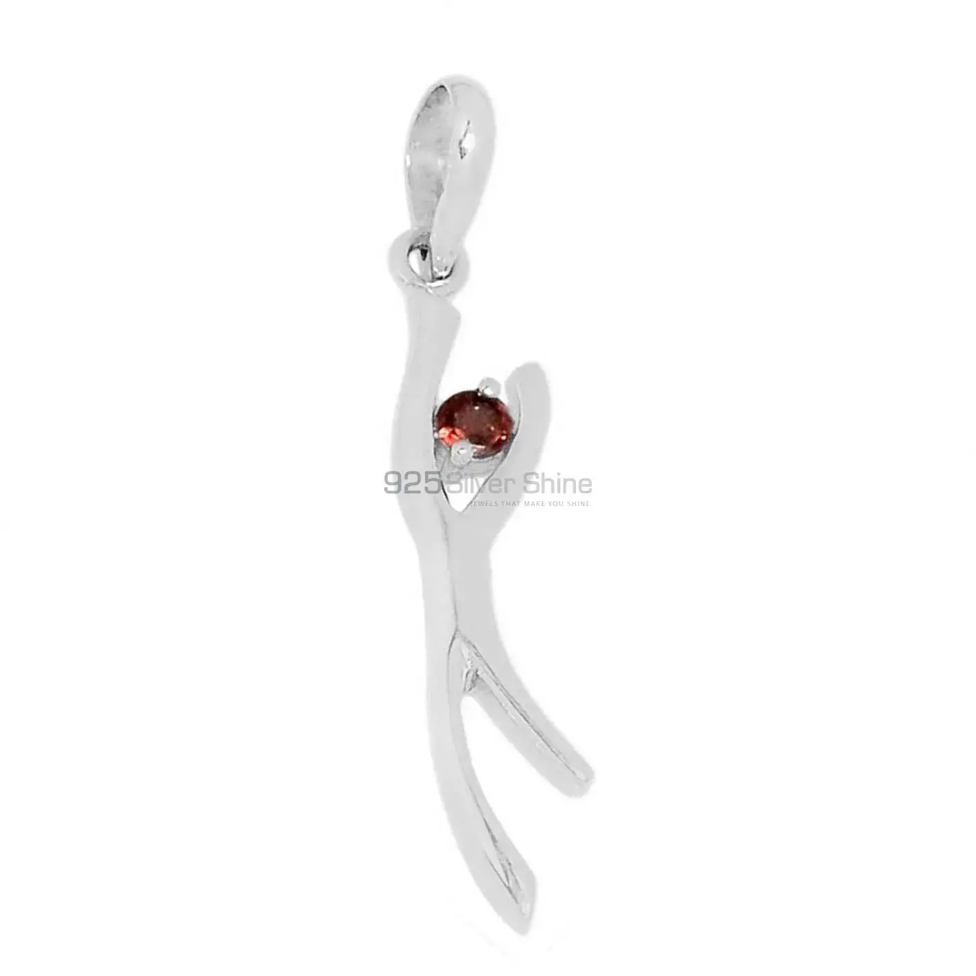 Garnet Gemstone Handmade Pendants In 925 Sterling Silver Jewelry 925SSP320-4_0