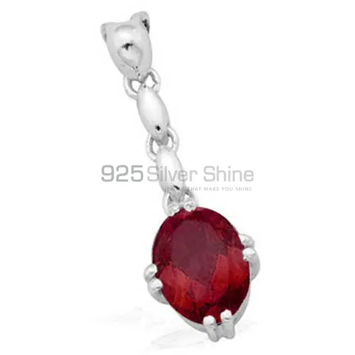 Garnet Gemstone Pendants In 925 Solid Silver Jewelry 925SP1599_0