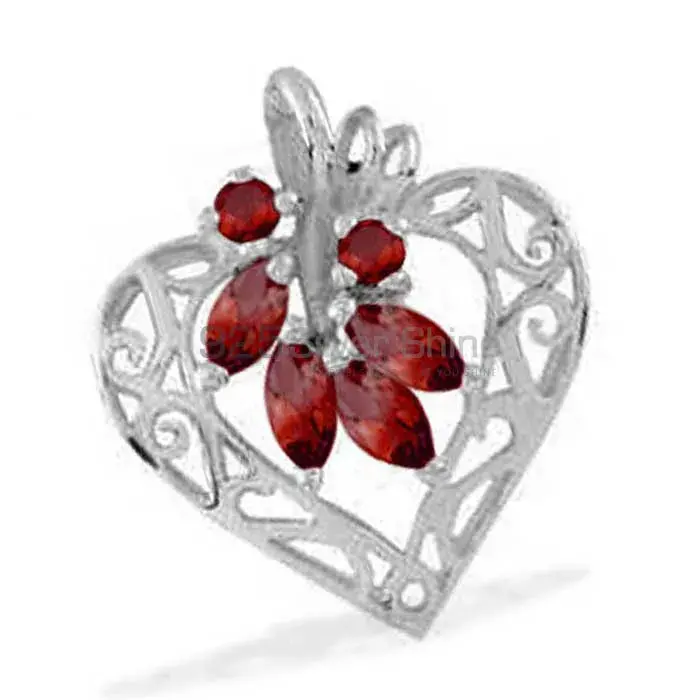 Garnet Gemstone Pendants In 925 Solid Silver Jewelry 925SP1649_0
