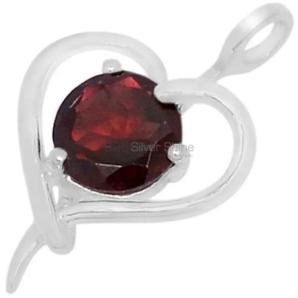 Garnet Gemstone Pendants In 925 Solid Silver Jewelry 925SSP309-4_1