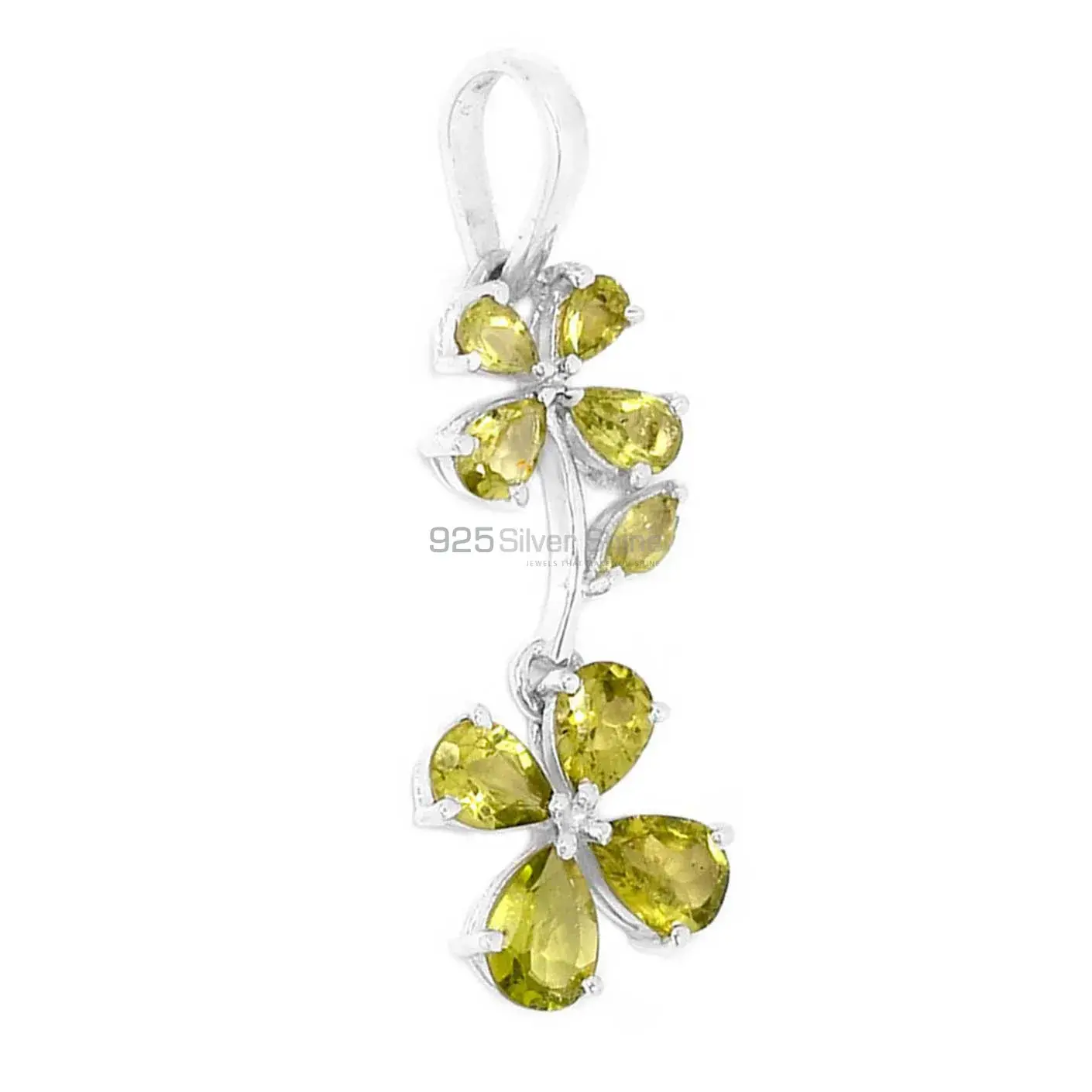Lemon Quartz Gemstone Pendants In 925 Solid Silver Jewelry 925SP296-1_1