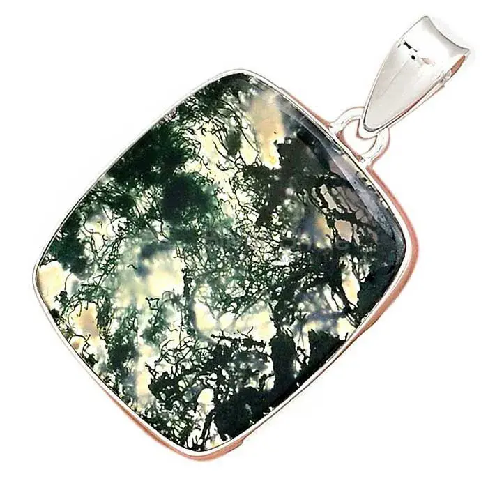 Moos Agate Gemstone Handmade Pendants In Solid Sterling Silver Jewelry 925SP140_11