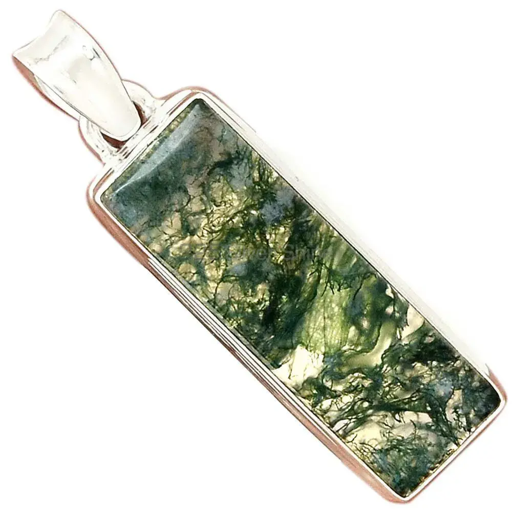 Moos Agate Gemstone Handmade Pendants In Solid Sterling Silver Jewelry 925SP140_14