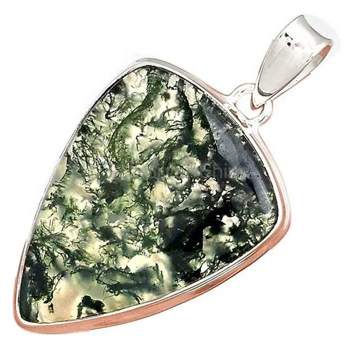 Moos Agate Gemstone Handmade Pendants In Solid Sterling Silver Jewelry 925SP140_5