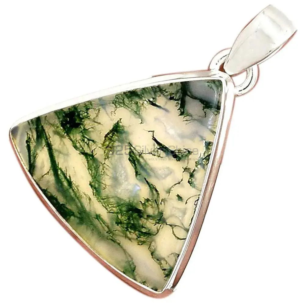 Moos Agate Gemstone Handmade Pendants In Solid Sterling Silver Jewelry 925SP140_7