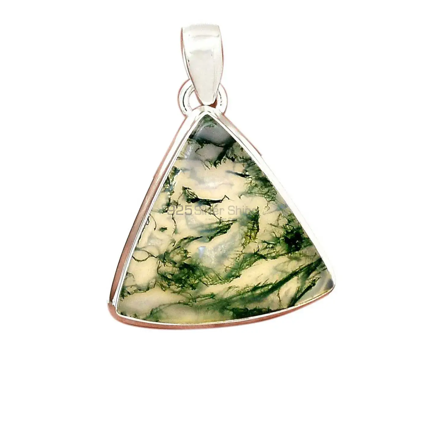 Moos Agate Gemstone Handmade Pendants In Solid Sterling Silver Jewelry 925SP140_8