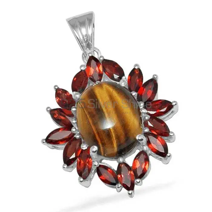 Multi Gemstone Handmade Pendants In 925 Sterling Silver Jewelry 925SP1456_1