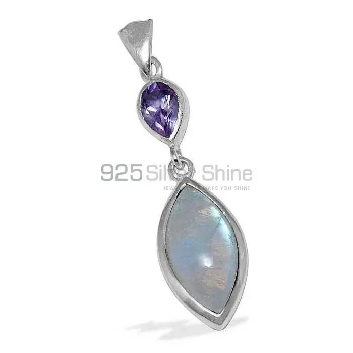 Multi Gemstone Handmade Pendants In 925 Sterling Silver Jewelry 925SP1506_1