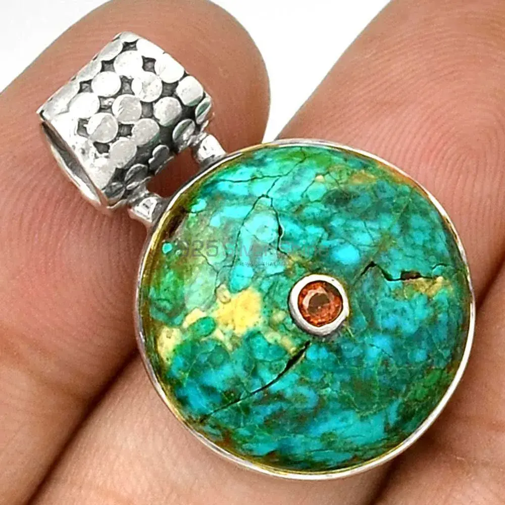 Multi Gemstone Handmade Pendants In 925 Sterling Silver Jewelry 925SP70-8_0